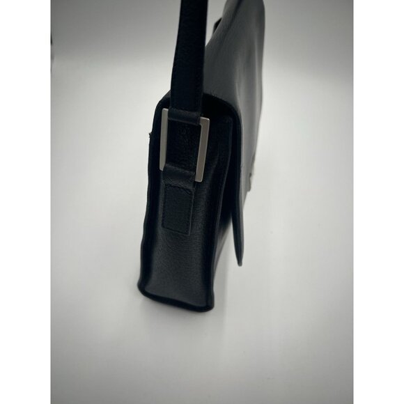 VTG Rare 90's Coach Bridle Flap Satchel Bag Purse E8E-6702 Made In Italy Black - Picture 4 of 15